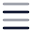 Textalignjustifycenter icon with bulk rounded style