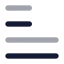 Textalignjustifyleft icon with bulk rounded style