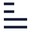 Textalignjustifyleft icon with solid sharp style