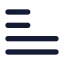 Textalignjustifyleft icon with solid standard style