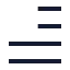Textalignjustifyright icon with stroke sharp style