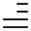 Textalignjustifyright icon with stroke standard style