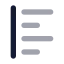 Textalignleft icon with bulk rounded style