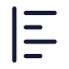 Textalignleft icon with duotone standard style