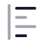 Textalignleft icon with twotone rounded style