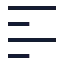 Textalignleft icon with stroke sharp style