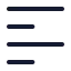 Textalignleft icon with stroke standard style