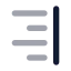 Textalignright icon with bulk rounded style