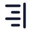 Textalignright icon with solid standard style