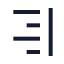 Textalignright icon with stroke sharp style
