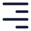 Textalignright icon with solid rounded style