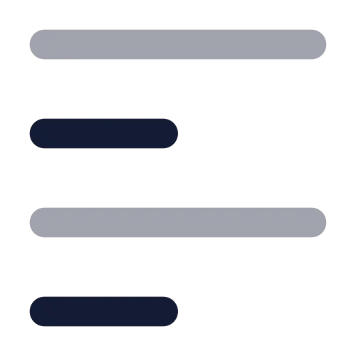 Text Align Start Icon in Bulk Rounded style