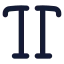 Textallcaps icon with solid rounded style