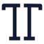 Textallcaps icon with solid sharp style