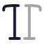 Textallcaps icon with twotone rounded style
