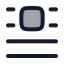 Textcenterlinecentertop icon with duotone rounded style