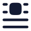 Textcenterlinecentertop icon with solid rounded style