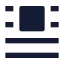 Textcenterlinecentertop icon with solid sharp style