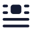 Textcenterlinecentertop icon with solid standard style
