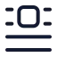 Textcenterlinecentertop icon with stroke standard style