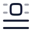 Textcenterlinecentertop icon with twotone rounded style