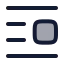 Textcenterlineleft icon with duotone rounded style