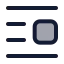 Textcenterlineleft icon with duotone standard style