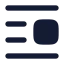 Textcenterlineleft icon with solid rounded style