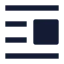 Textcenterlineleft icon with solid sharp style