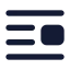 Textcenterlineleft icon with solid standard style
