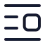 Textcenterlineleft icon with stroke standard style