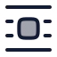 Textcenterlinemiddle icon with duotone rounded style