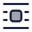 Textcenterlinemiddle icon with duotone standard style