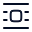 Textcenterlinemiddle icon with stroke rounded style