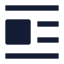 Textcenterlineright icon with solid sharp style