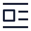 Textcenterlineright icon with stroke sharp style