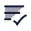 Textcheck icon with duotone rounded style