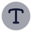 Textcircle icon with bulk rounded style