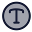 Textcircle icon with duotone rounded style