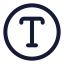 Textcircle icon with stroke standard style