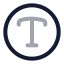 Textcircle icon with twotone rounded style