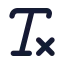 Textclear icon with solid standard style