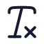 Textclear icon with stroke rounded style