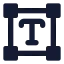 Textcreation icon with solid standard style
