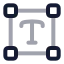 Textcreation icon with twotone rounded style