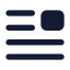 Textfirstlineleft icon with solid standard style