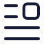 Textfirstlineleft icon with stroke standard style