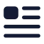 Textfirstlineright icon with solid standard style