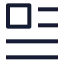 Textfirstlineright icon with stroke sharp style