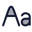 Textfont icon with duotone rounded style